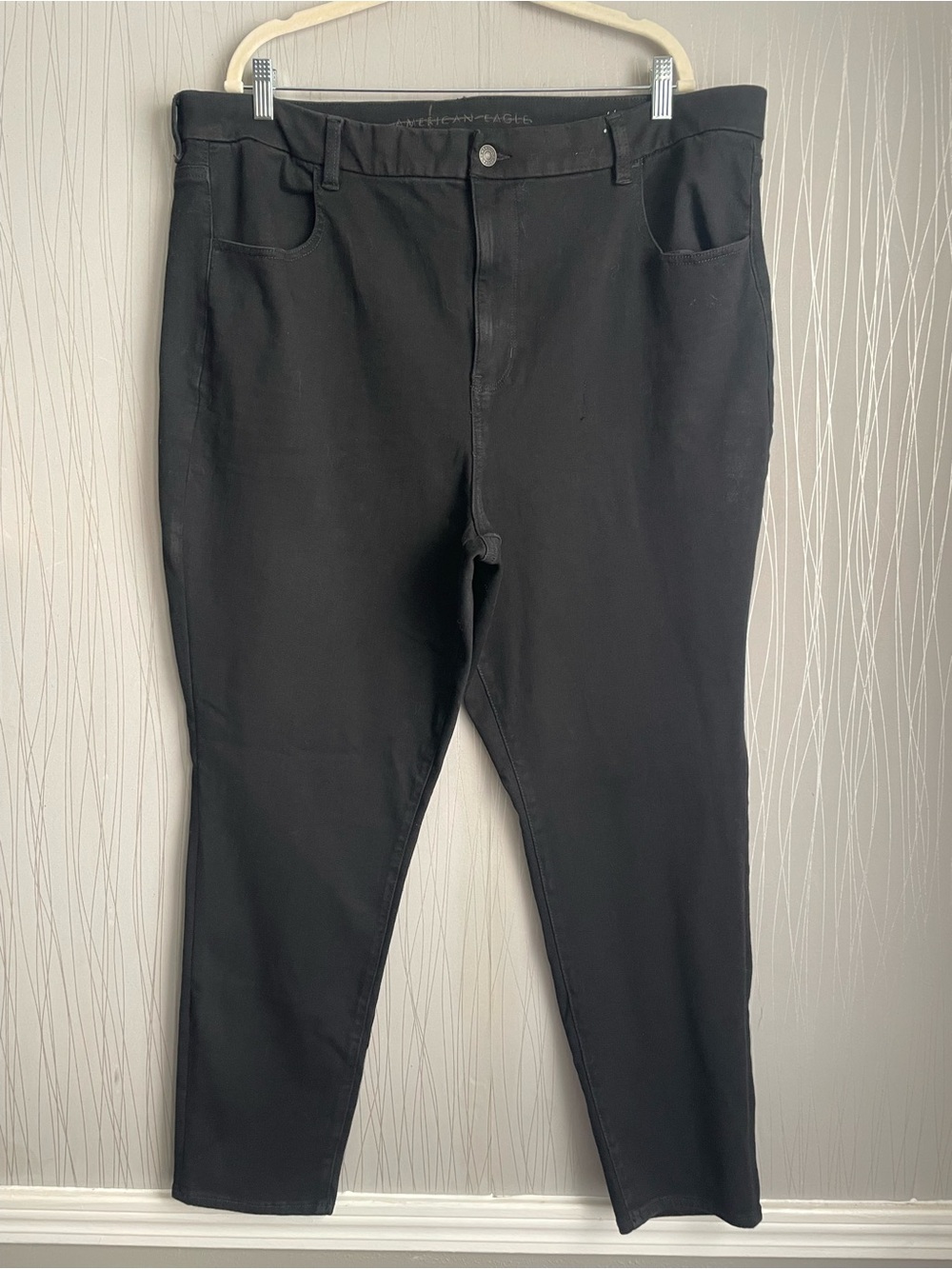 American Eagle Plus Size 24 Curvy Super High Rise Jeggings Black